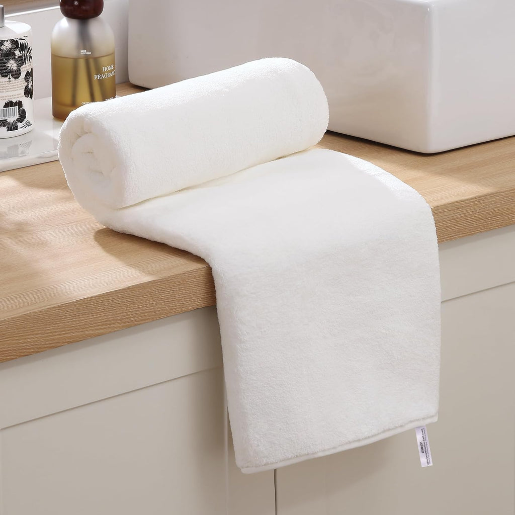 JOYMOOP Microfiber Bath Towels 4 Packs Extra Large 30" x 60", Mixed Color