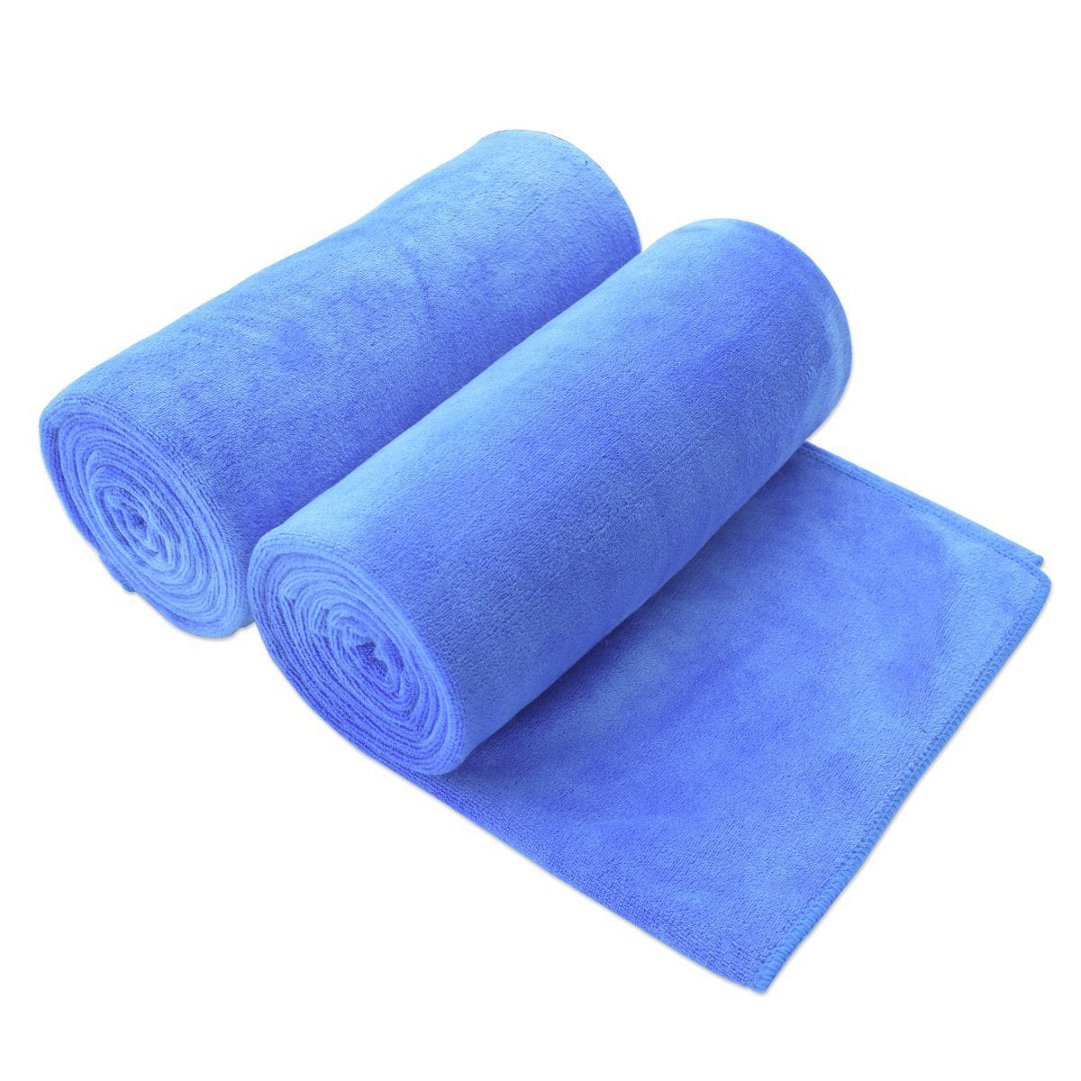 JML Microfiber Bath Towel with Hanging Loop, 2 Pack, 30" x 60", Grey
