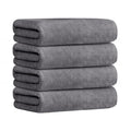 JML Microfiber Bath Towel with Hanging Loop, 2 Pack, 30" x 60", Grey
