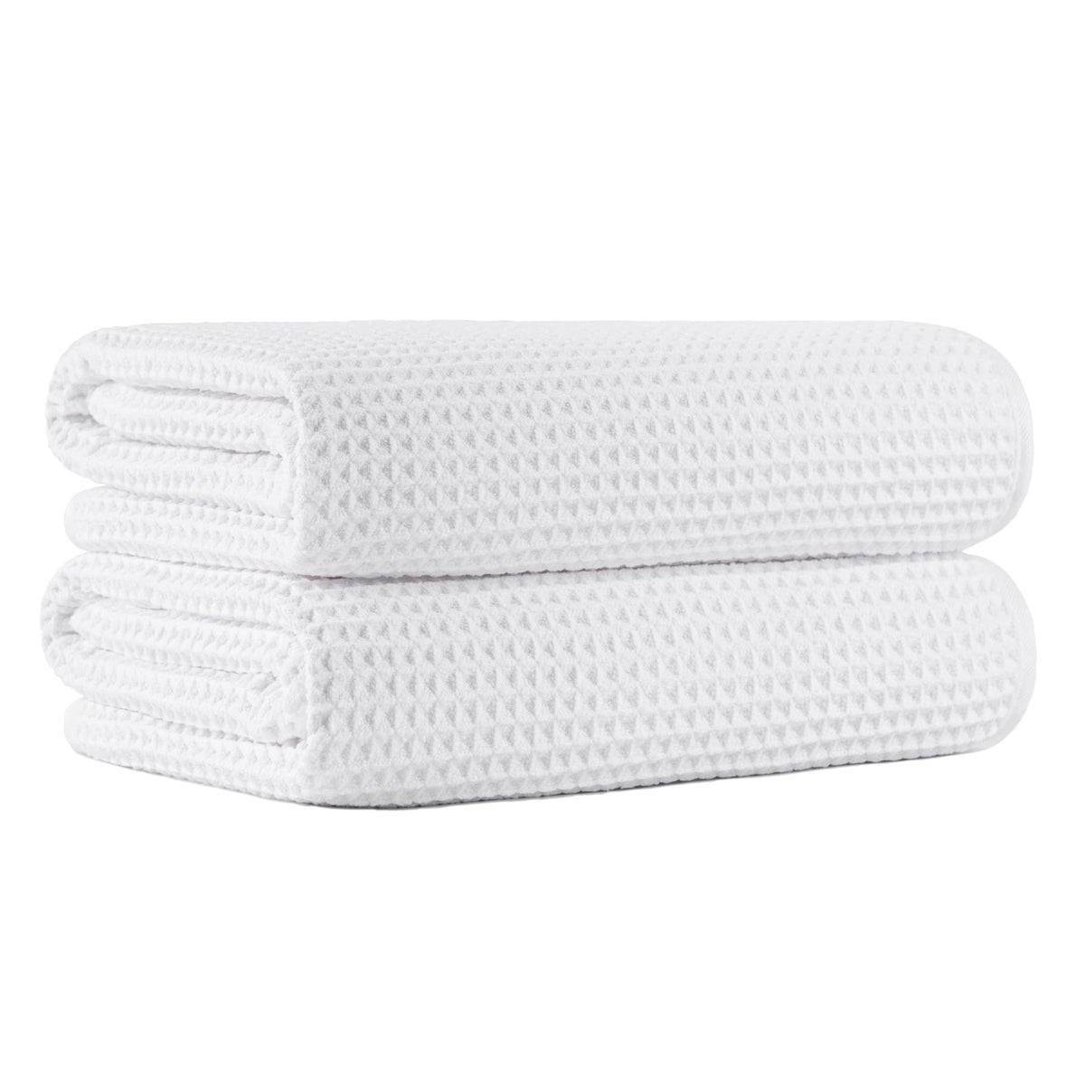 MICROFI New Microfiber Waffle Bath Towels, 2 Pieces, Oversized, Soft, Absorbent, Fast Drying, Lint Free 430 GSM (30''x60''/76cm x 152cm)