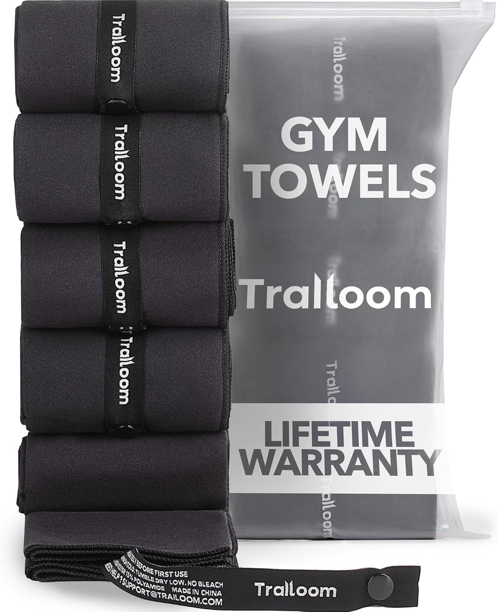 Trailoom Microfiber Gym Towels, Quick Dry, Highly Absorbing, Odor-Free