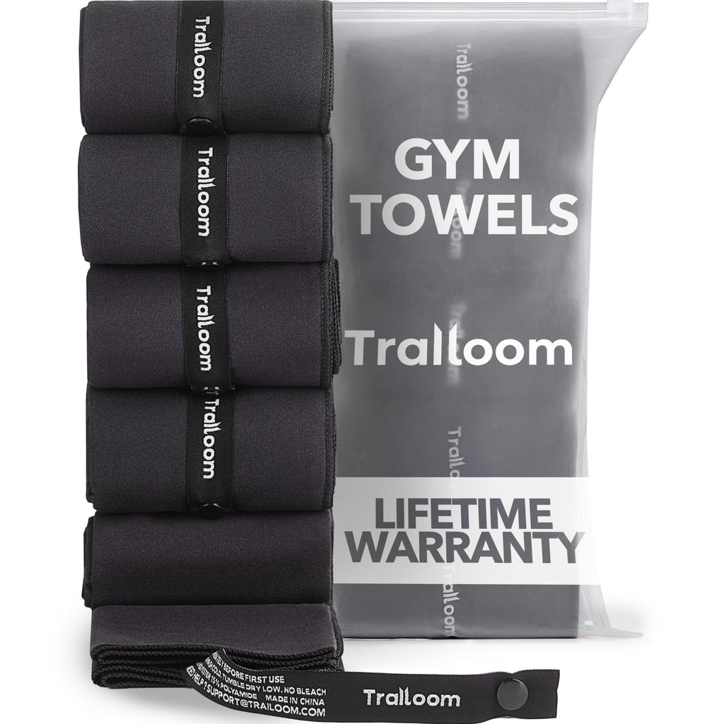 Trailoom Microfiber Gym Towels, Quick Dry, Highly Absorbing, Odor-Free