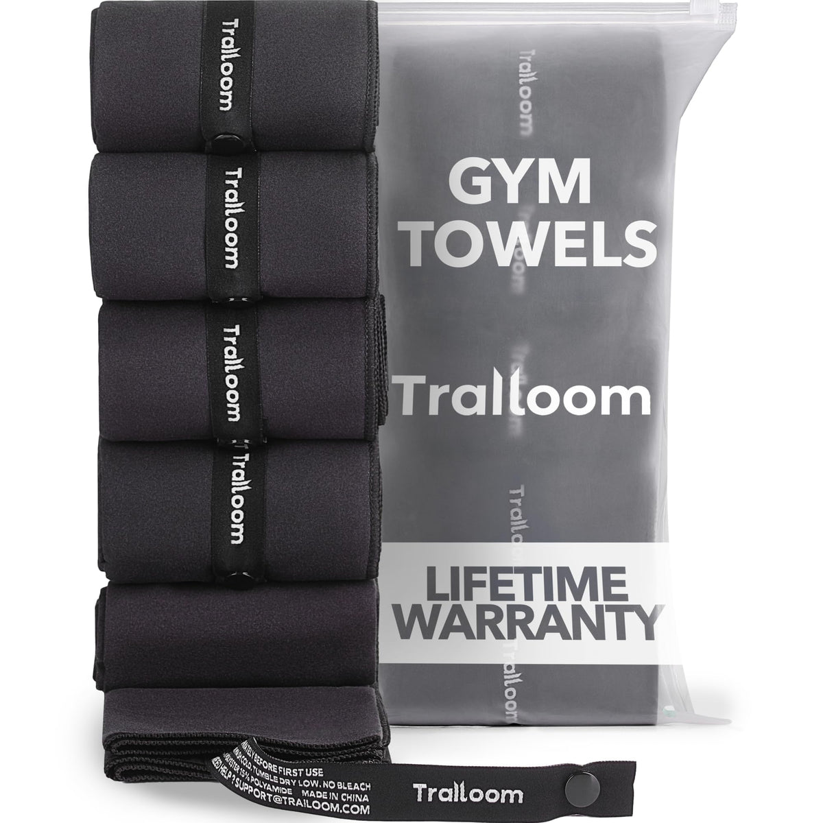 Trailoom Microfiber Gym Towels, Quick Dry, Highly Absorbing, Odor-Free