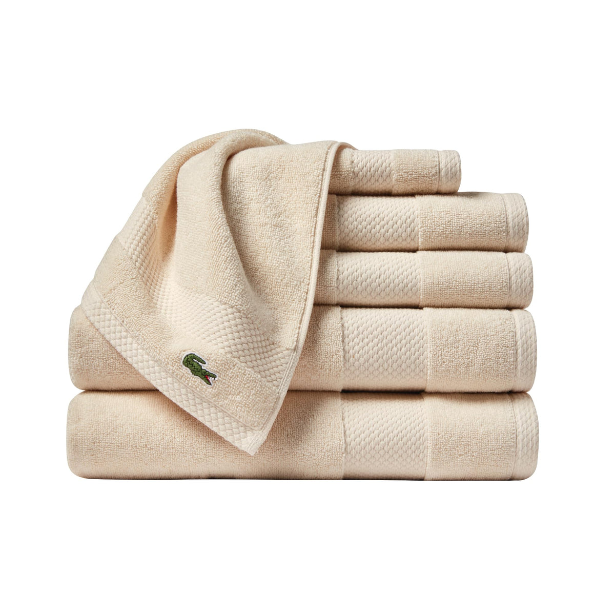 Lacoste Heritage 100% Supima Cotton Bath Towel 30" x 54", Micro Chip