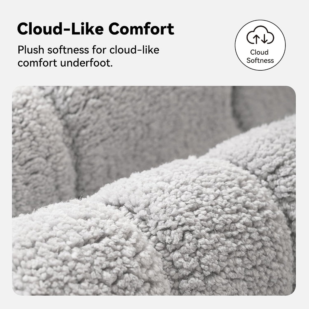 GRANNY SAYS Gray Bathroom Rug 20" x 30", Non-Slip Microfiber Bath Mat