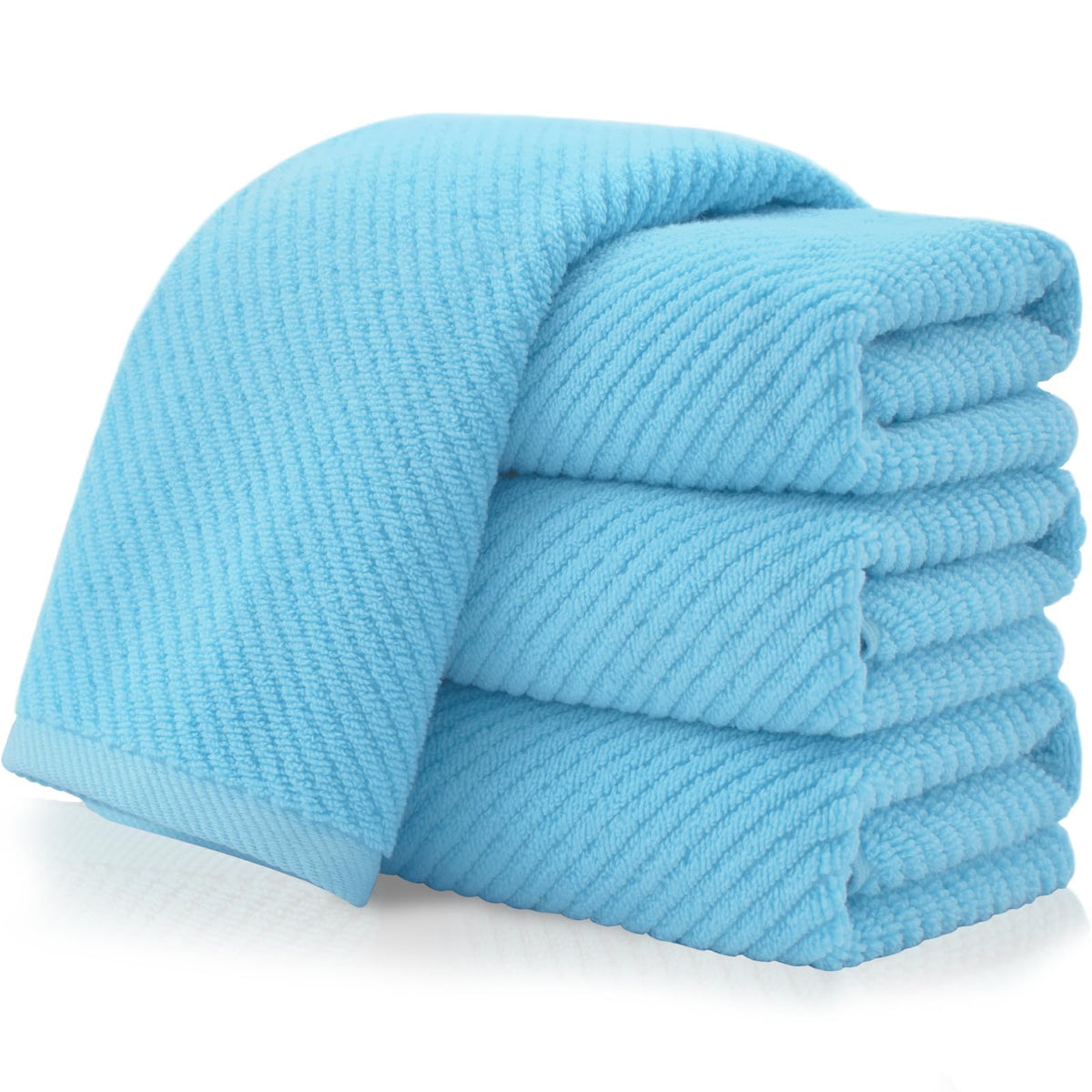 VOOVA & MOVAS 6PC Towel Set, 100% Cotton, Dark Grey