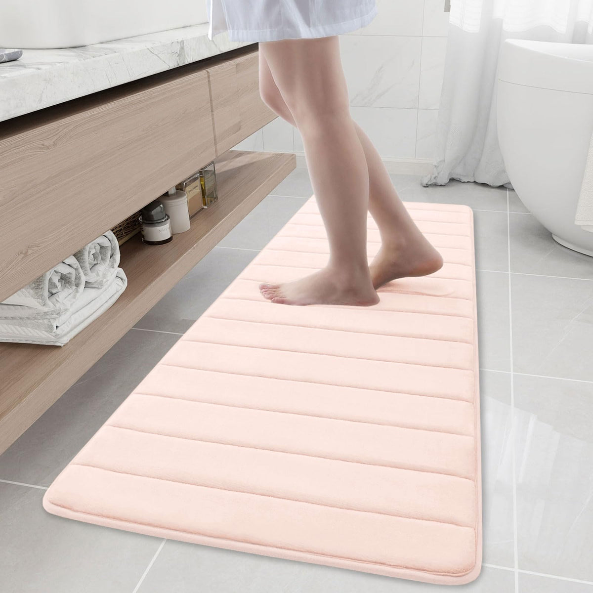 Buganda Memory Foam Bath Mat 30 x 20, Ultra Soft Absorbent Bathroom Rugs
