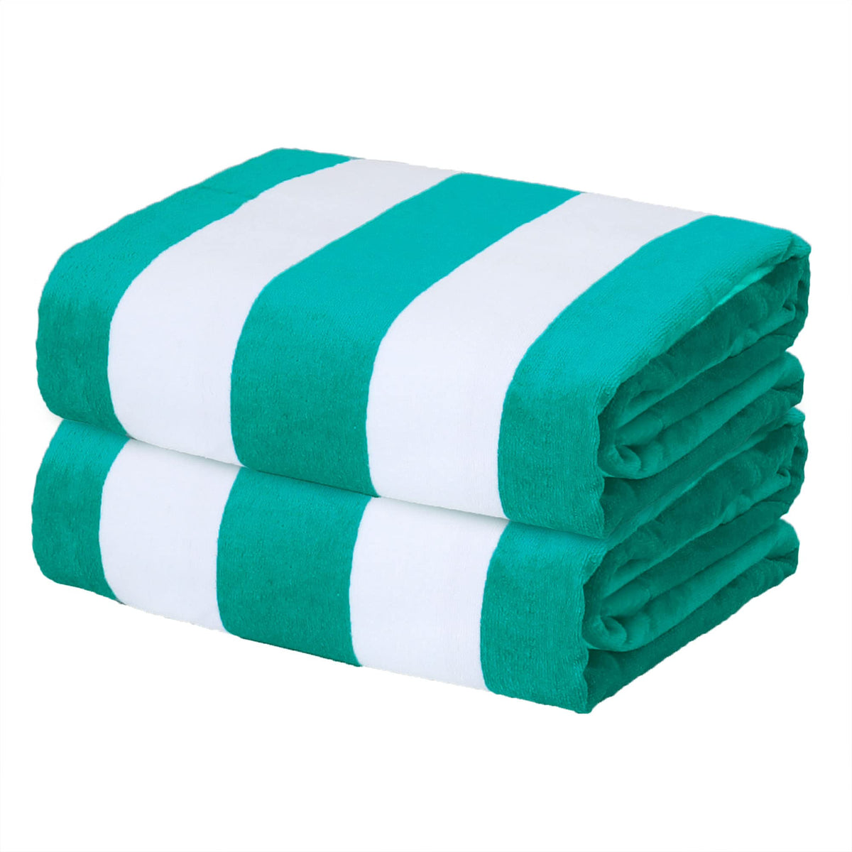 Exclusivo Mezcla 2 Pack Cotton Pool Beach Towel, Oversized Stripe Towel Set