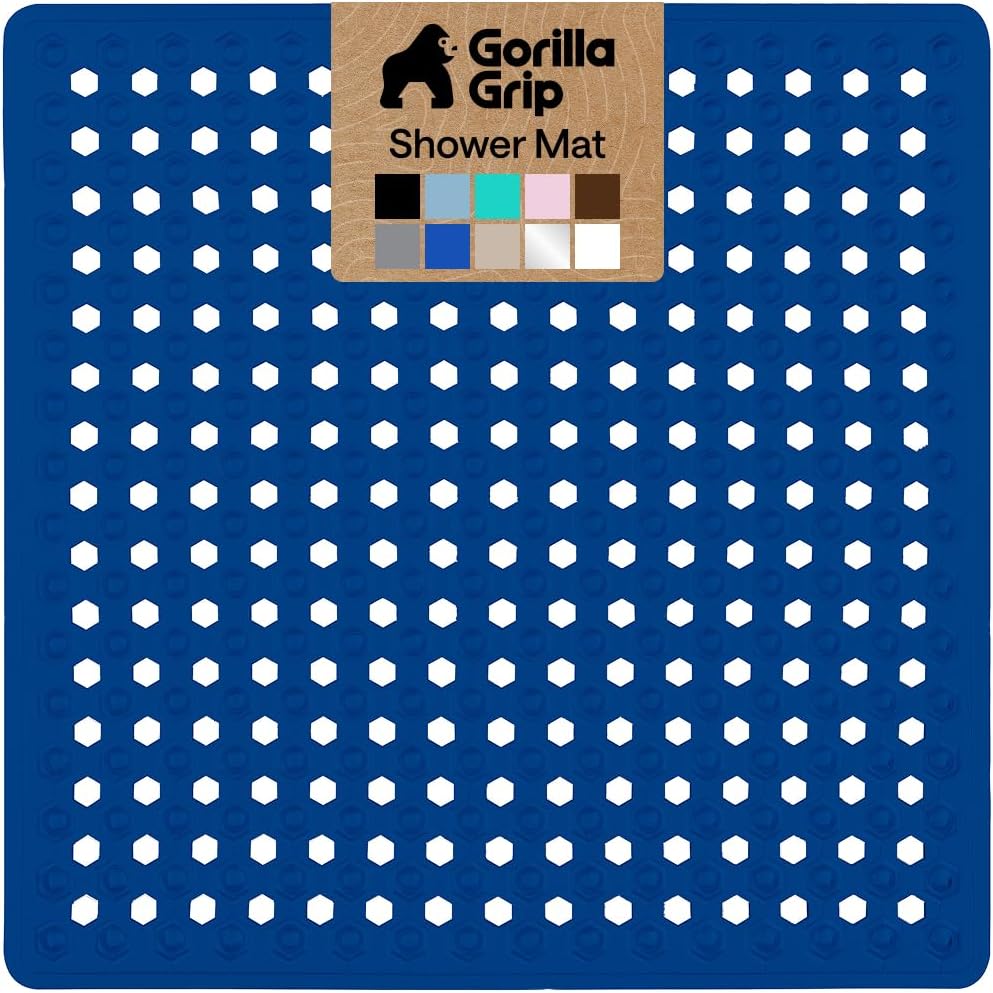 GORILLA GRIP Bath Tub Shower Mat, Bathtub Floor Liner, 35x16 Clear