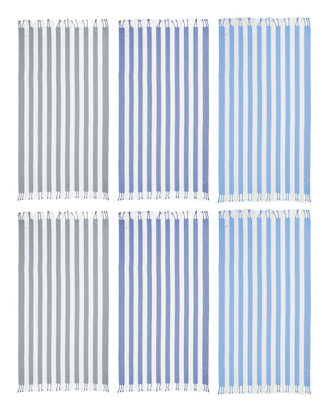 LANE LINEN Turkish Towels 6 Pcs, Beach Towels Oversized, Soft - Beach Party