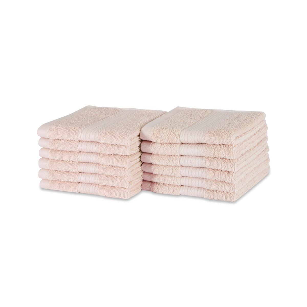 Amazon Basics 6-Piece Oversized Highly Absorbent Fade-Resistant Towel Set, 100% Cotton Towels for Bathroom, Soft, 2 Bath Towels, 2 Hand Towels, 2 Washcloths, White