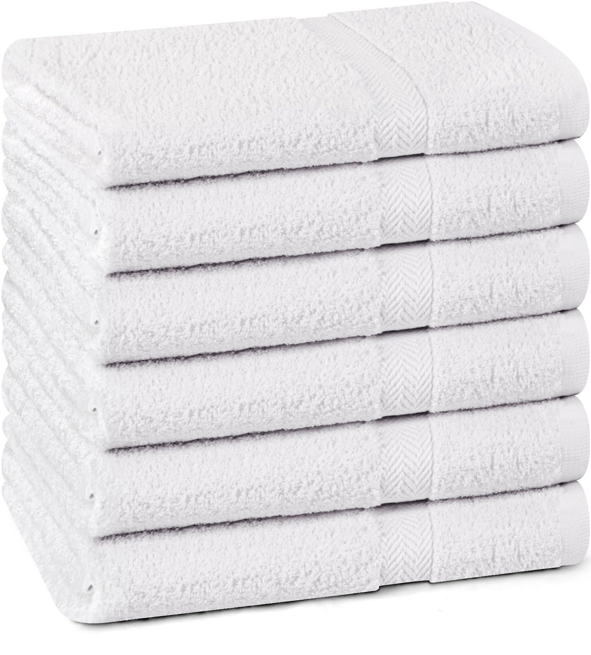 Towel and Linen Mart 100% Cotton Grey 6 Pack Medium Bath Towel Set, Quick Dry, Super Absorbent, Light Weight, Soft Feel, Premium Towels for Hotel, Spa and Bathroom (24 X 48 6 Pack, Grey)