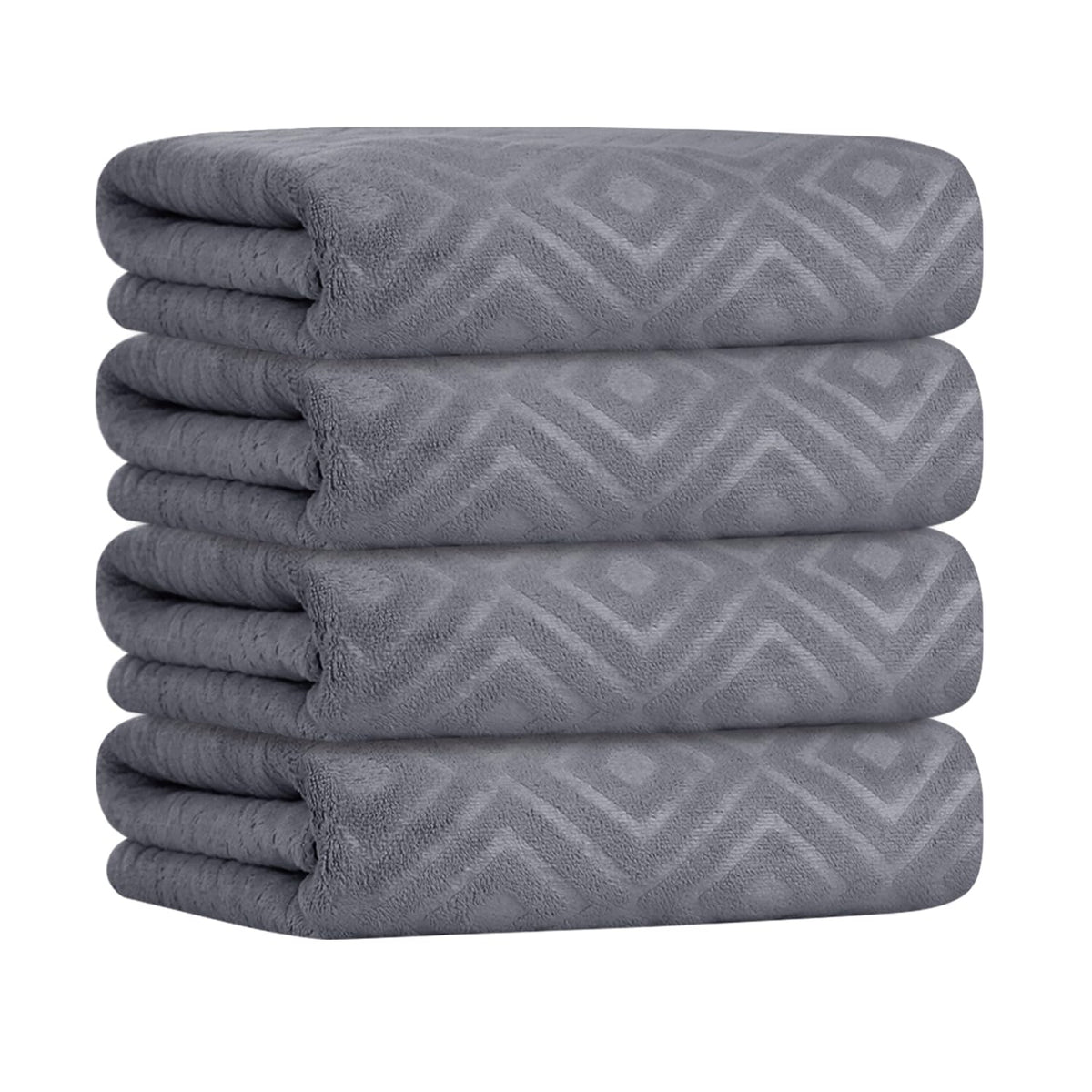 JML Microfiber Bath Towel with Hanging Loop, 2 Pack, 30" x 60", Grey