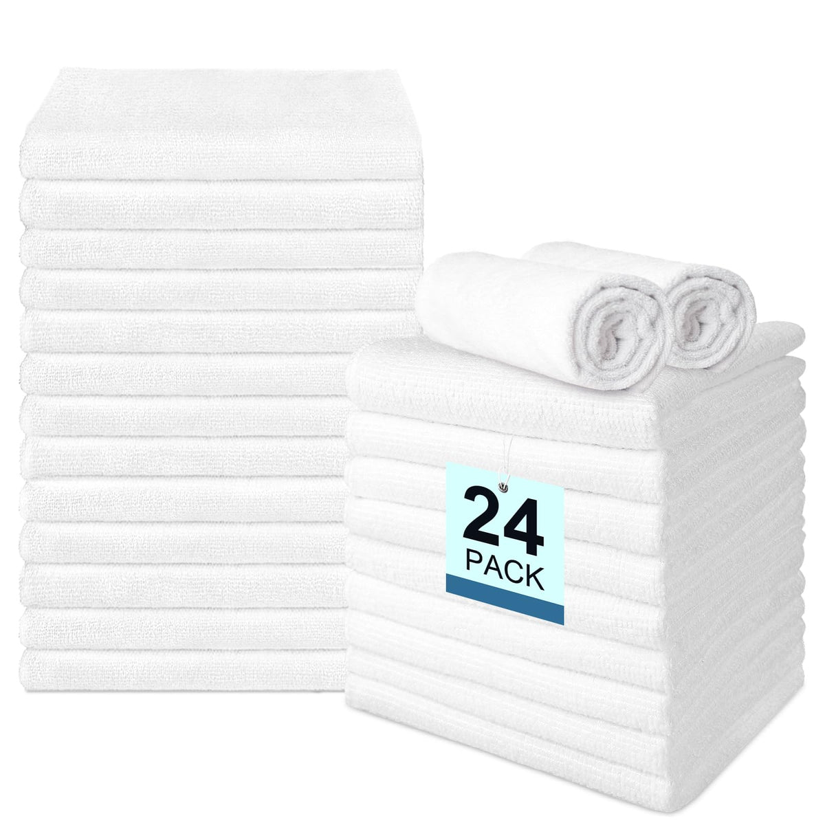 UNIMADE 24 Pack Gym Towels Set - Highly Absorbent Microfiber Salon Towels
