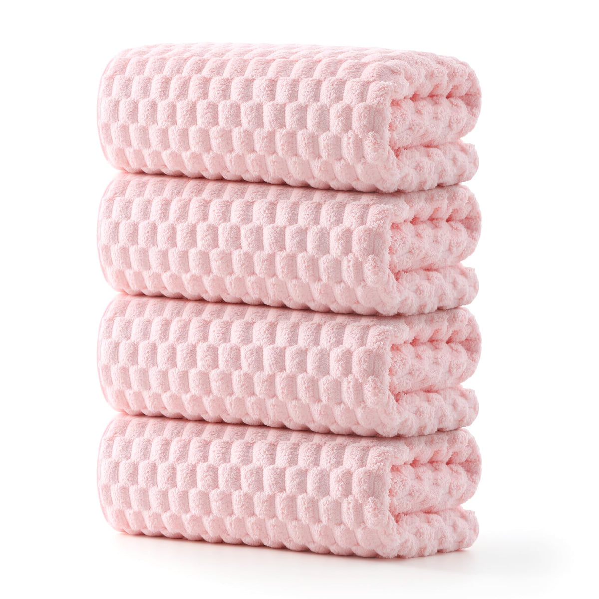 REDKISS 4 Pack Microfiber Bath Towels - Extra Large, Super Absorbent, Quick Dry Waffle Towels Set for Bathroom, Spa, Gym, and Travel - Luxury, Plush, 4 Multicolor