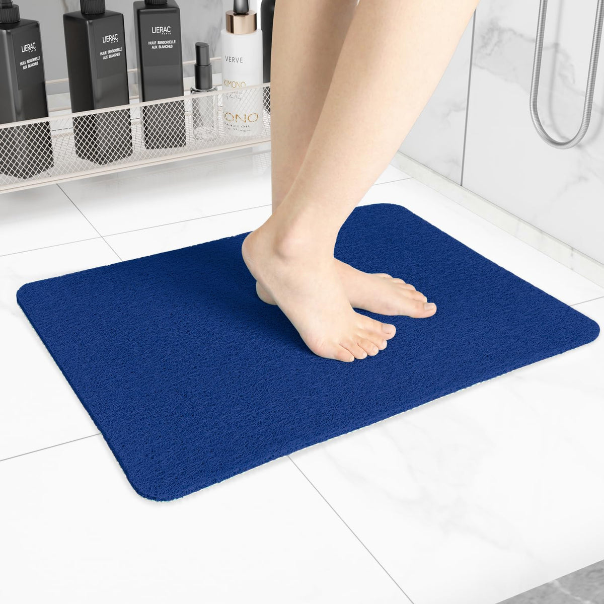 Hargiis Non Slip Bathtub Mat, Anti Slip Shower Mat, Fast Drying Bath Tub Mats, Foot Scrubber Mat, Anti Slip Mat for Tub, Floor, Bathroom, Home, Kitchen, Hotel (Grey 24"x16")