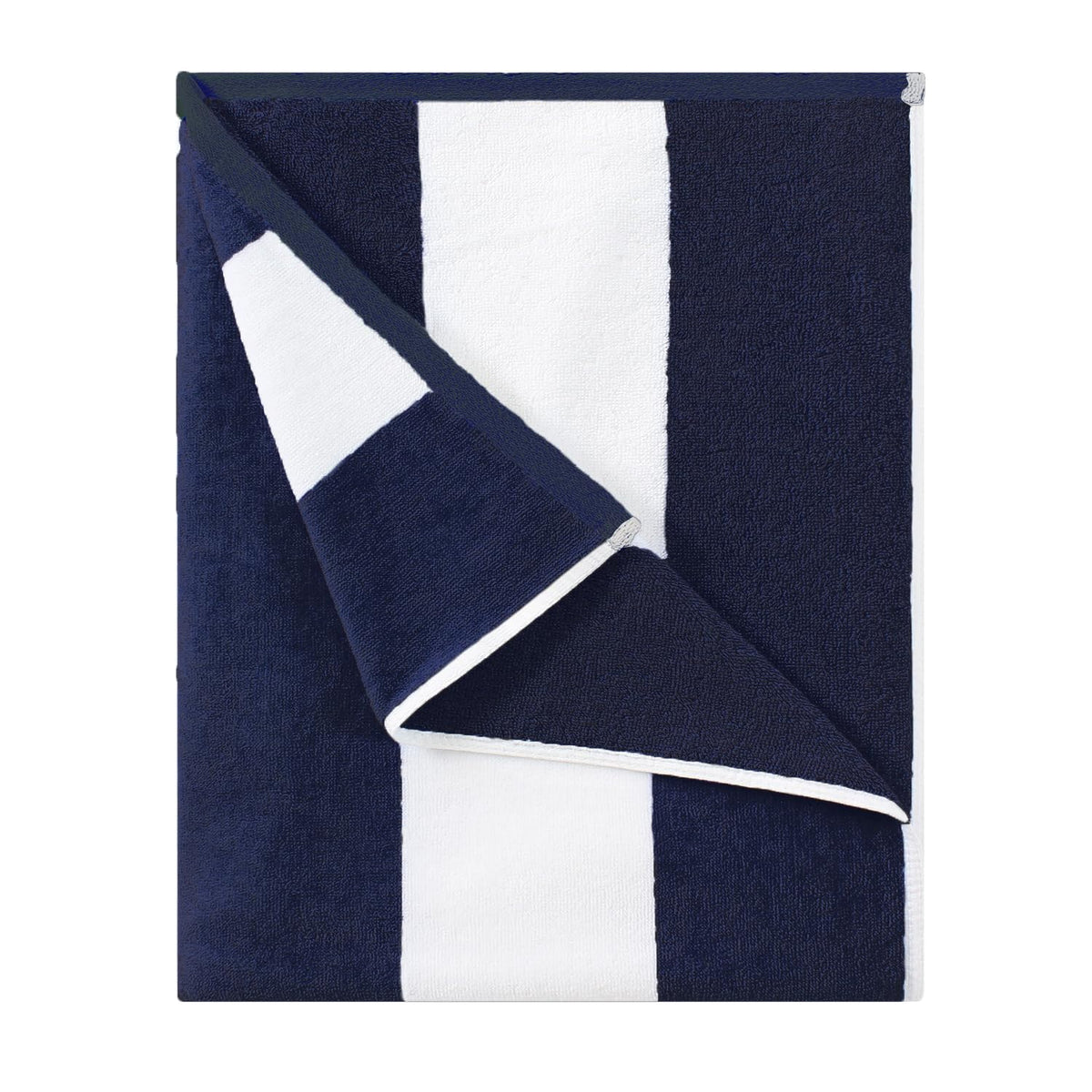 HENBAY Cotton Oversized Beach Towel - Large 70 x 35 Inch Pool Towel, Chiffon Striped Quick Dry Swimming Cabana Towel