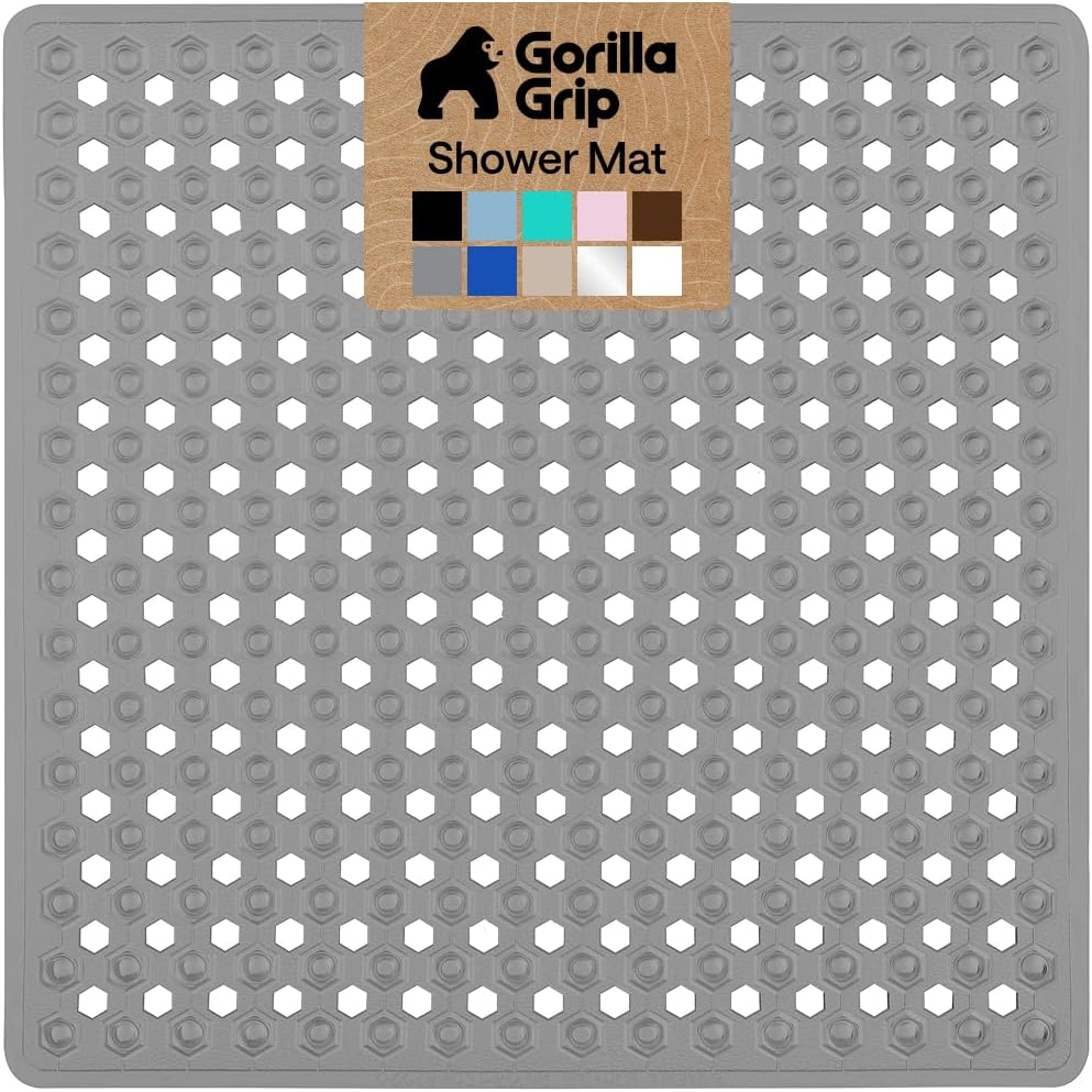 GORILLA GRIP Bath Tub Shower Mat, Bathtub Floor Liner, 35x16 Clear
