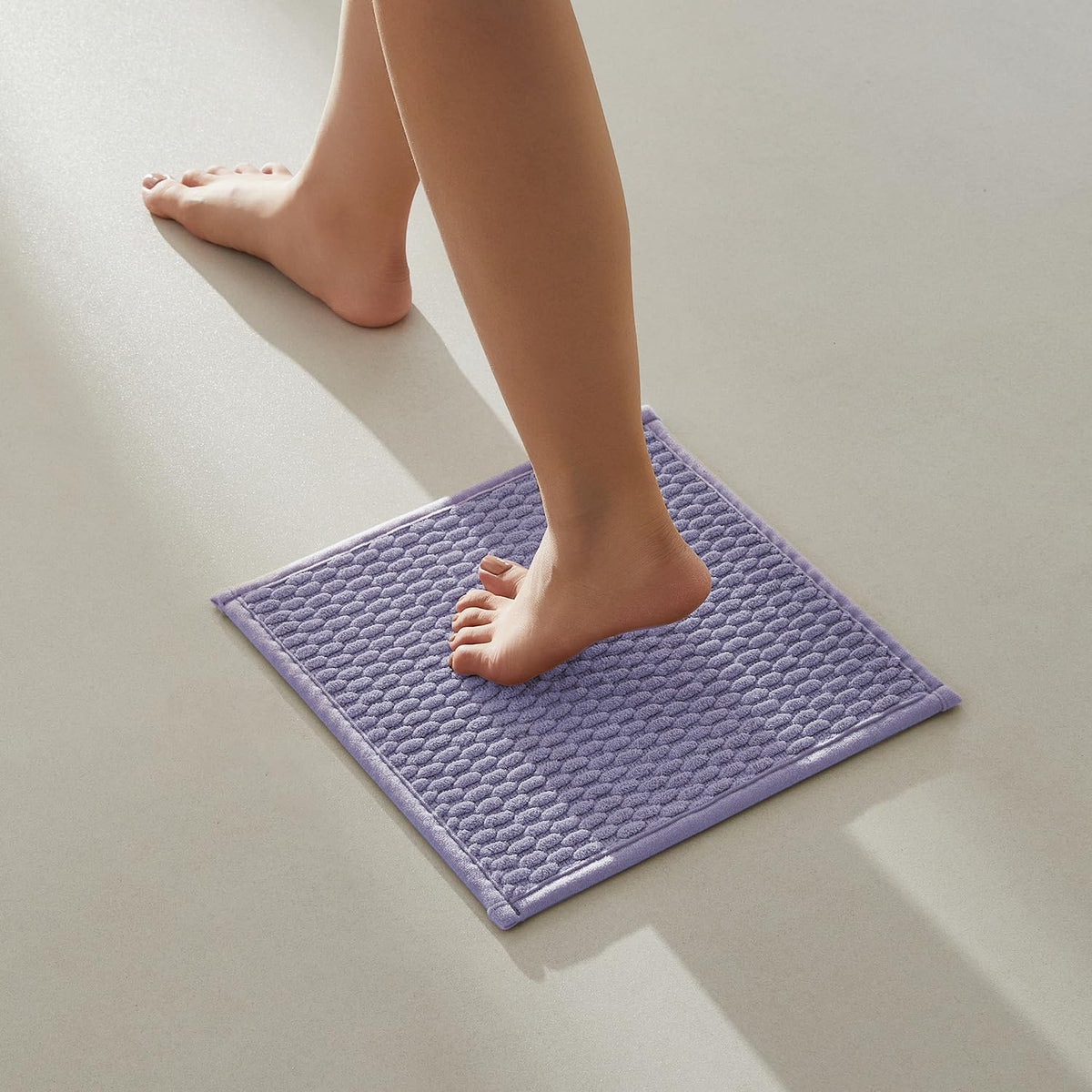 TYUU Bathroom Rugs Non Slip Washable, Super Absorbent Thin Bath Mat Small Quick Dry Low Pile Bathroom Rug, Dark Grey 16"x24"