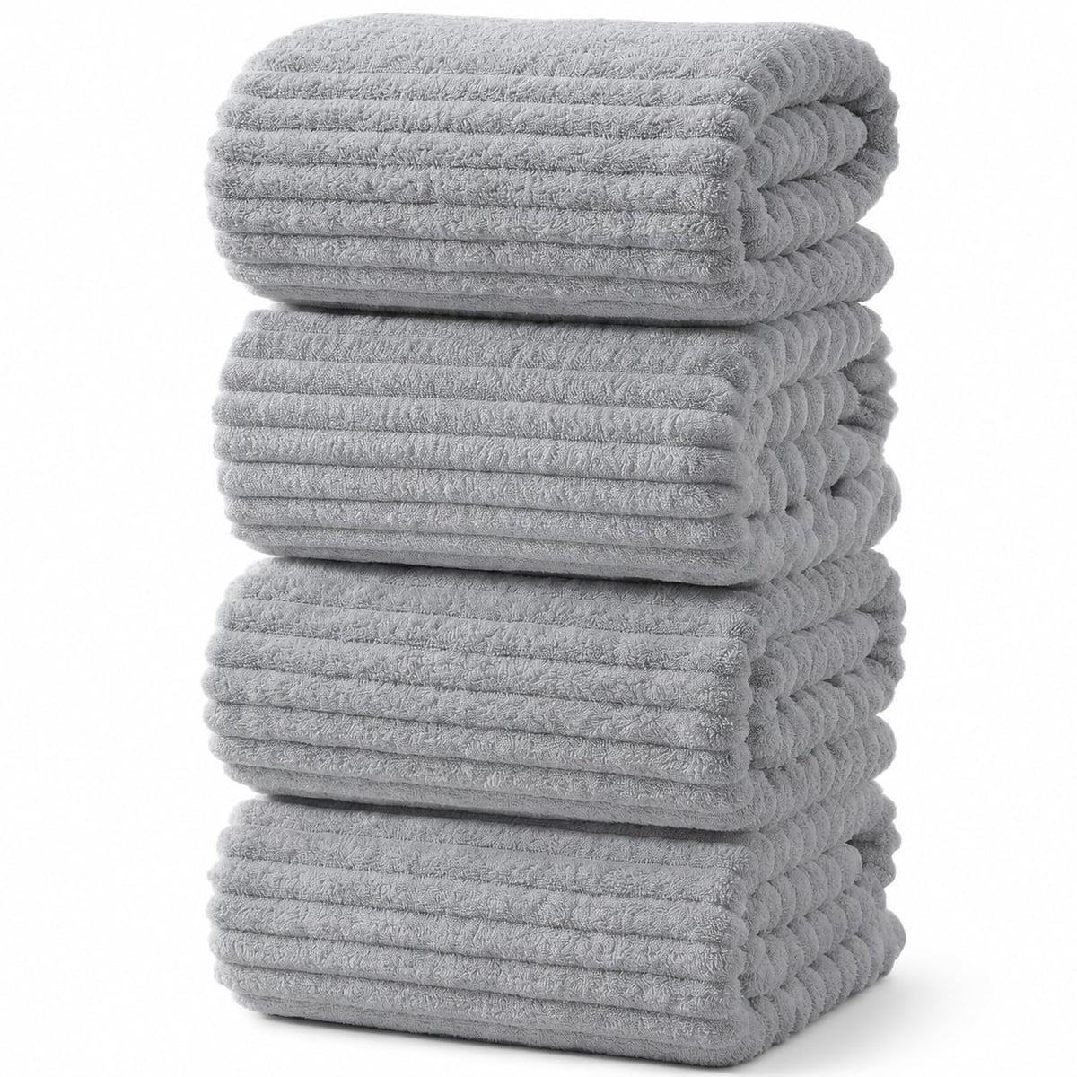 6 PC Bath Towel Set, 40"x80" Oversized Bath Sheets, Navy Blue