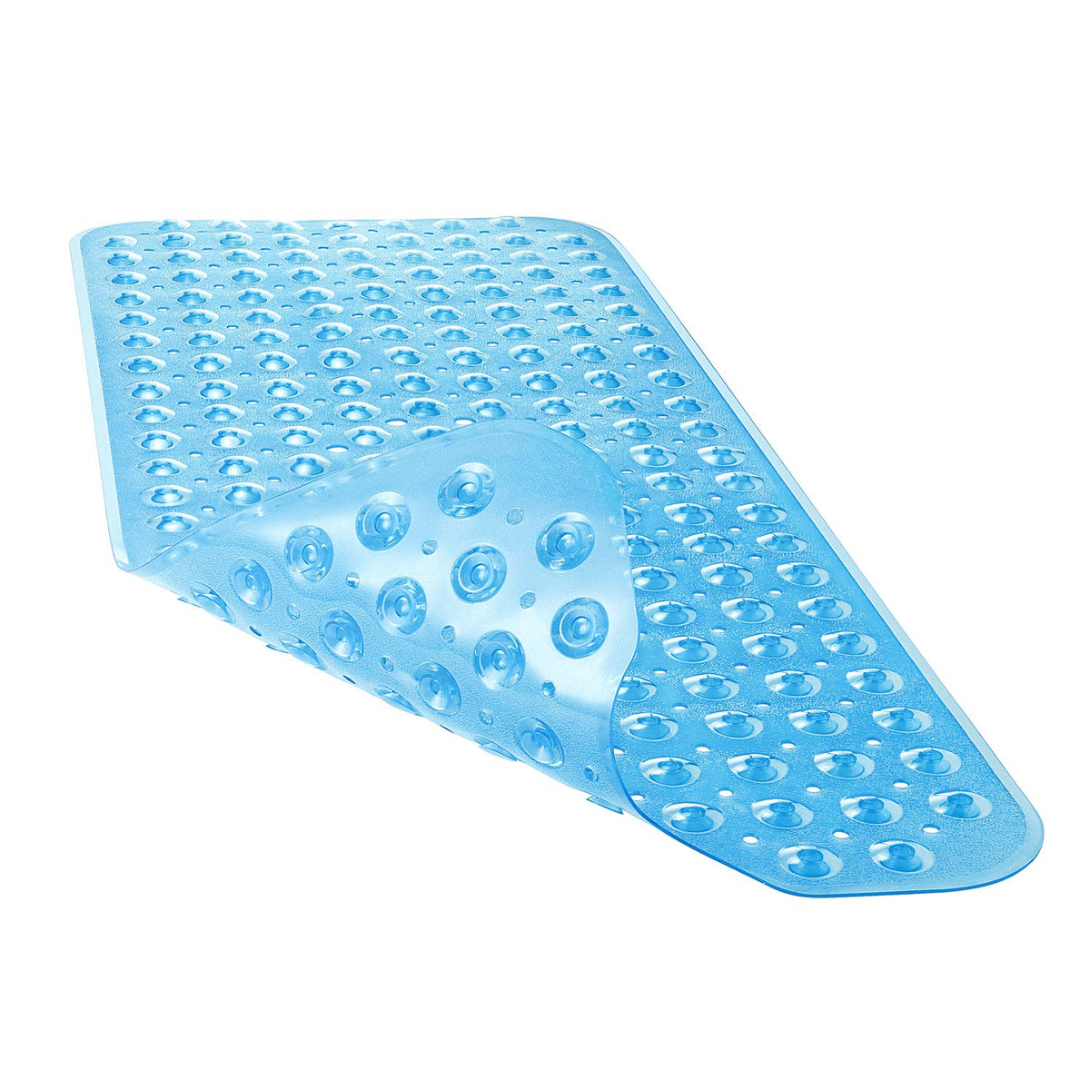 YINENN Bath and Shower Safety Mats 40x16 inch, Non Slip with Suction Cups for Bathroom Stall and Tub Floor, Extra Large and Machine Washable, Drain Holes Keep Bathtub Clean, Clear