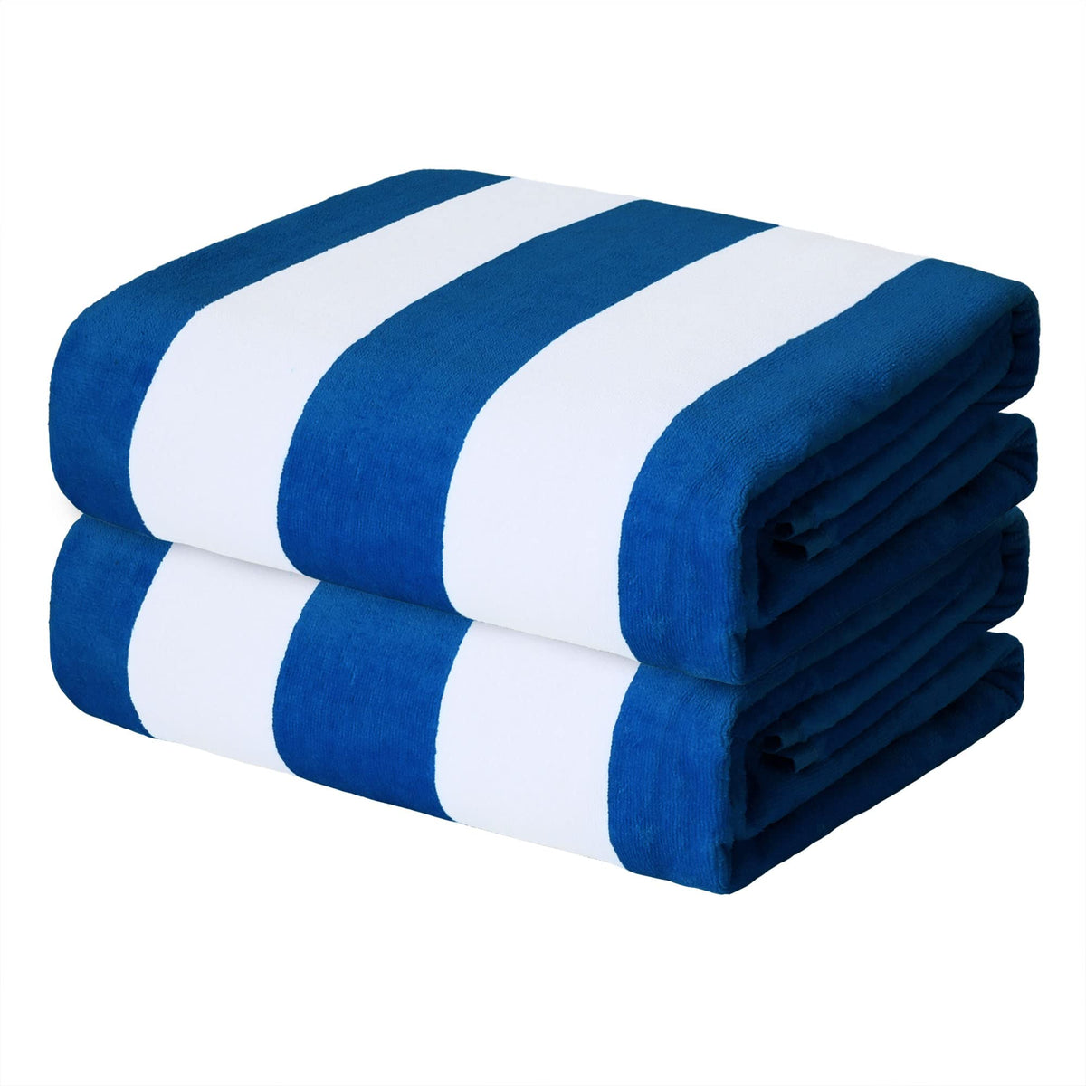 Exclusivo Mezcla 2 Pack Cotton Pool Beach Towel, Oversized Stripe Towel Set