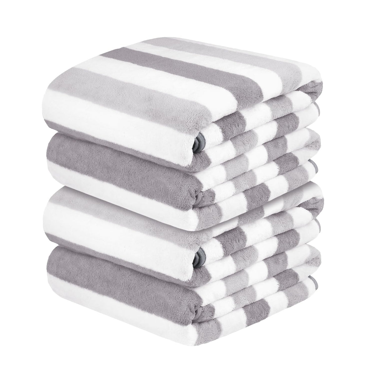 JML Microfiber Bath Towel with Hanging Loop, 2 Pack, 30" x 60", Grey
