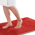 Memory Foam Bath Mat Non Slip Absorbent Super Cozy Velvet Bathroom Rug Carpet (17 inches X 24 inches, Grey)