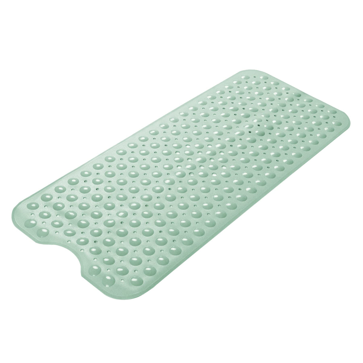AmazerBath Shower Mat Non Slip 40 x 16 Inches, Bathtub Mat Shower Stall Mats with Suction Cups and Drain Holes, Non Slip Bath Mat for Tub for Elderly & Kids, Clear Blue