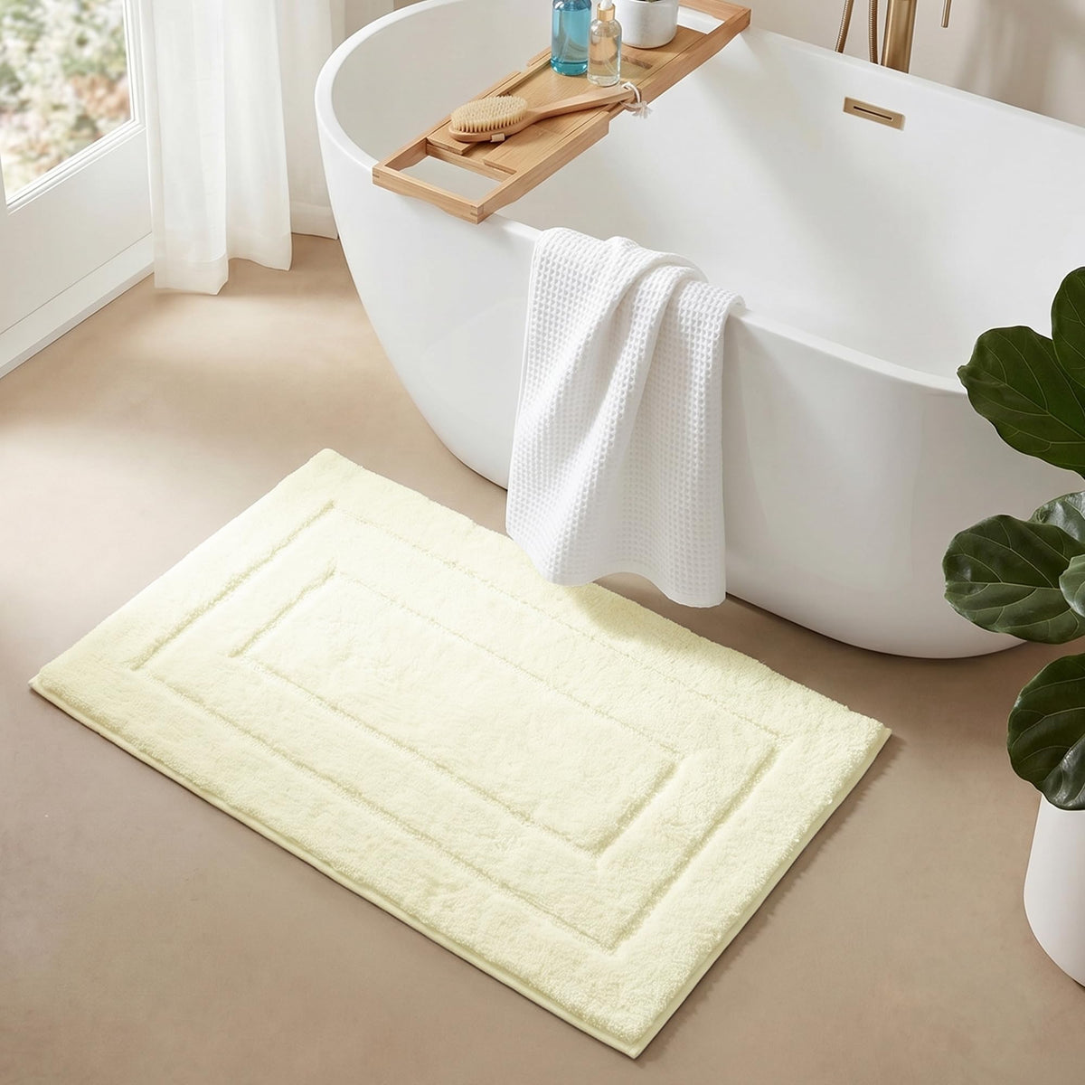 GRANNY SAYS Gray Bathroom Rug 20" x 30", Non-Slip Microfiber Bath Mat
