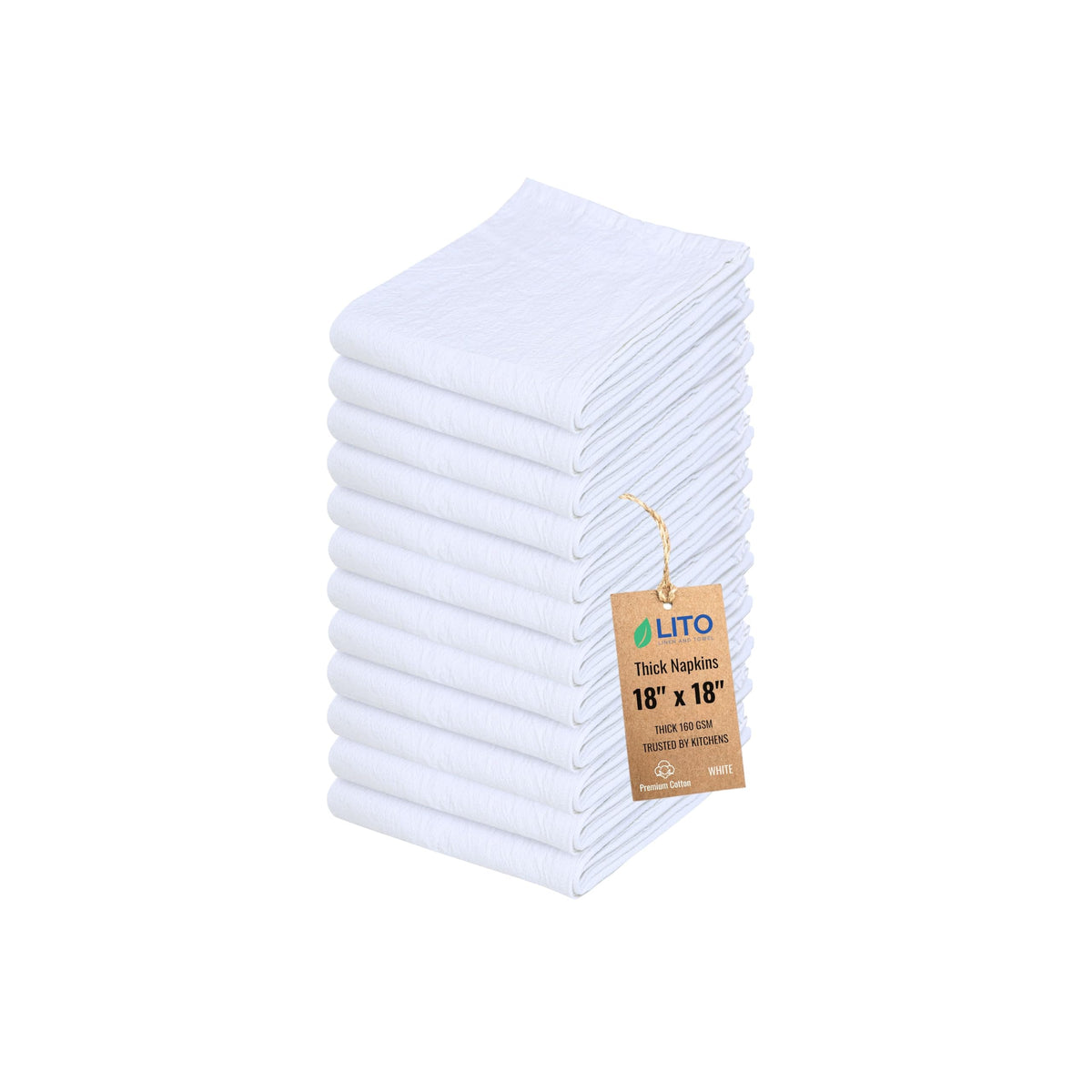 Flour Sack Towels | Tea Towel for Crafts| Kitchen Dish Cotton Blank Towel for Embroidery| Baking Bread Proofing Linen Cover| Super Absorbent Quick Dry| 12 Pack 18"x 28" White