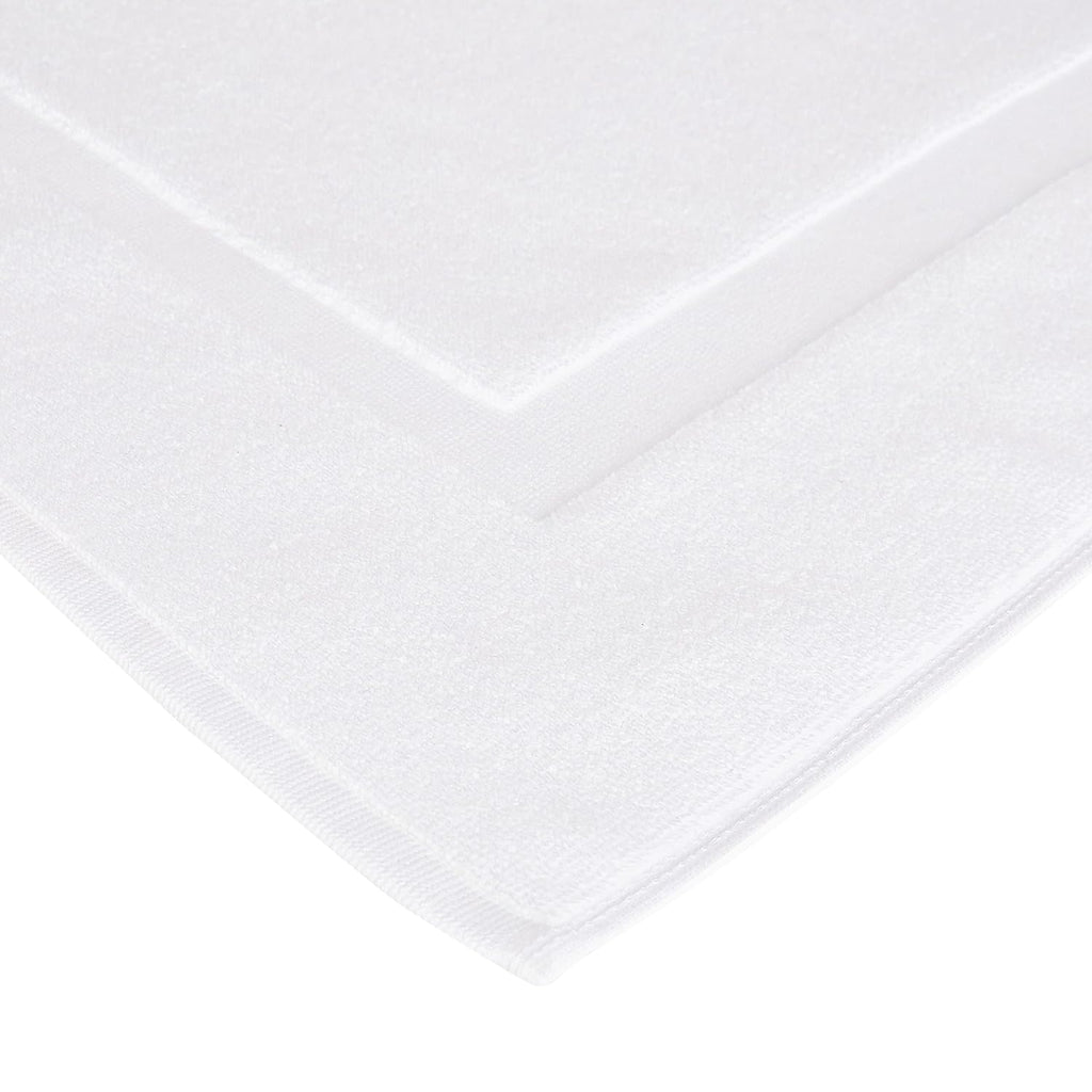 Amazon Basics Non-Slip Cotton Bath Mat, 100% Cotton Absorbent, Machine Washable, 31" L x 20" W, Bright White