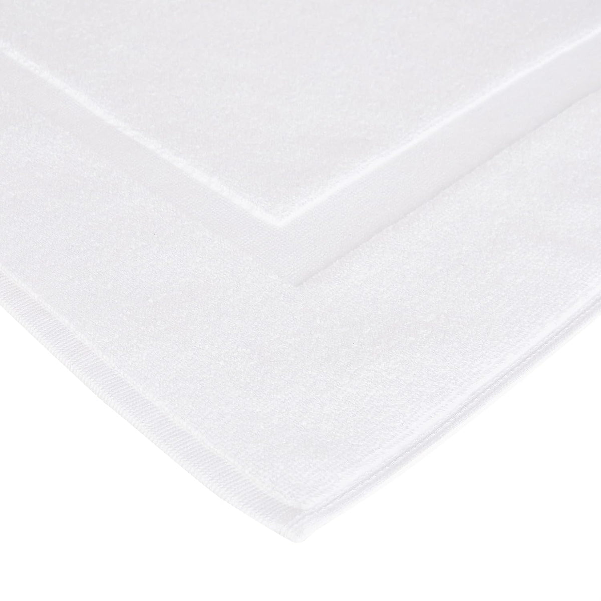 Amazon Basics Non-Slip Cotton Bath Mat, 100% Cotton Absorbent, Machine Washable, 31" L x 20" W, Bright White