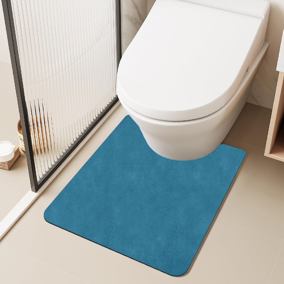 TYUU Thin Bath Mat, Small Bathroom Rugs Non Slip Washable, 16x24 Dark Grey
