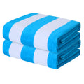Exclusivo Mezcla 2 Pack Cotton Pool Beach Towel, Oversized Stripe Towel Set