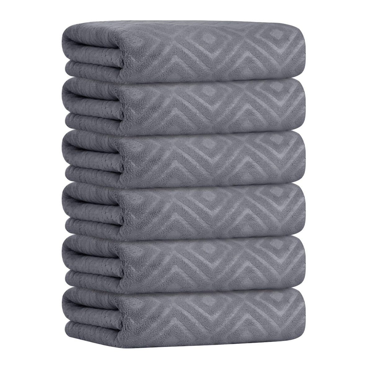 JML Microfiber Bath Towel with Hanging Loop, 2 Pack, 30" x 60", Grey