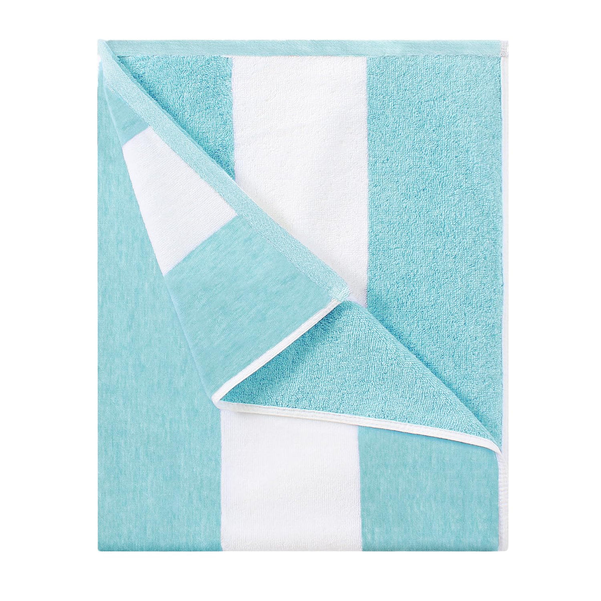 HENBAY Cotton Oversized Beach Towel - Large 70 x 35 Inch Pool Towel, Chiffon Striped Quick Dry Swimming Cabana Towel