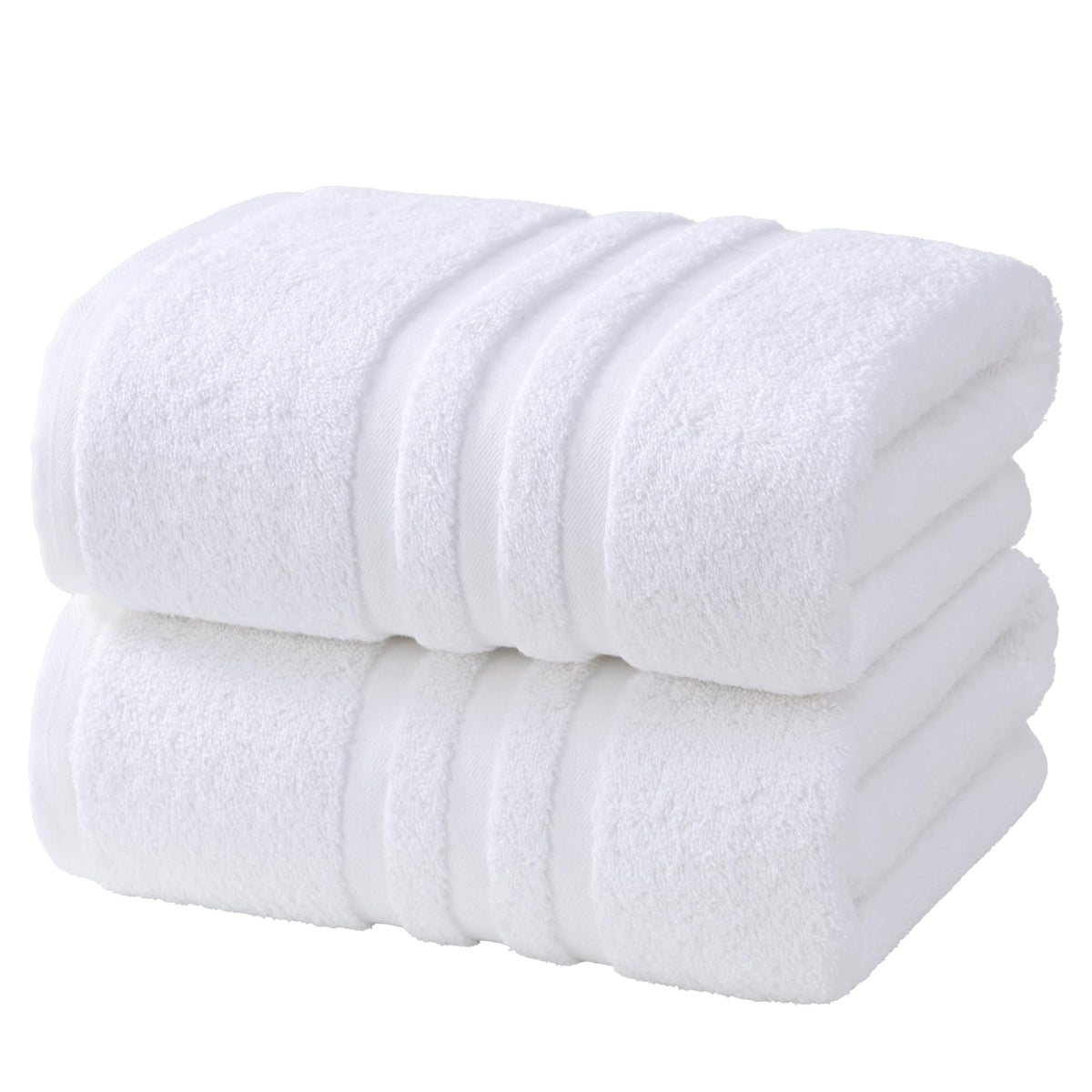 Velqora Large Bath Towels 4 Pack, 30x60 in, 100% Cotton, White