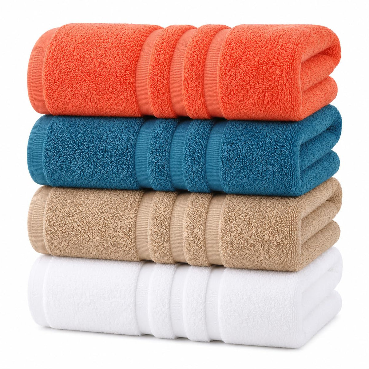 Velqora Large Bath Towels 4 Pack, 30x60 in, 100% Cotton, White