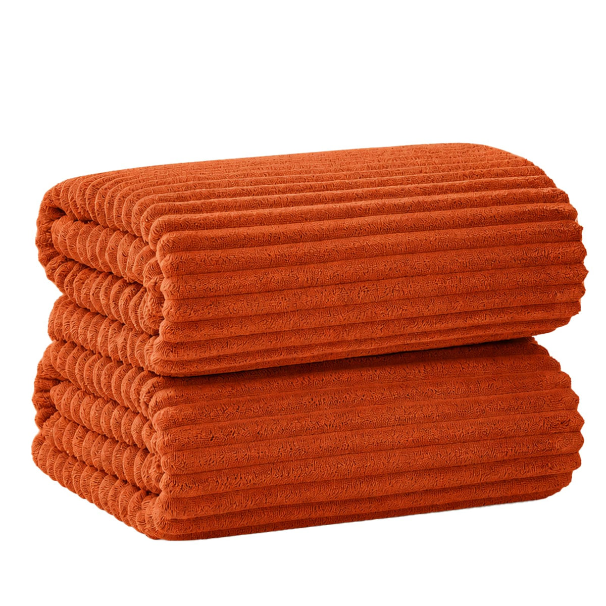 6 PC Bath Towel Set, 40"x80" Oversized Bath Sheets, Navy Blue
