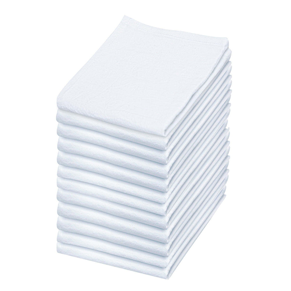 Flour Sack Towels | Tea Towel for Crafts| Kitchen Dish Cotton Blank Towel for Embroidery| Baking Bread Proofing Linen Cover| Super Absorbent Quick Dry| 12 Pack 18"x 28" White