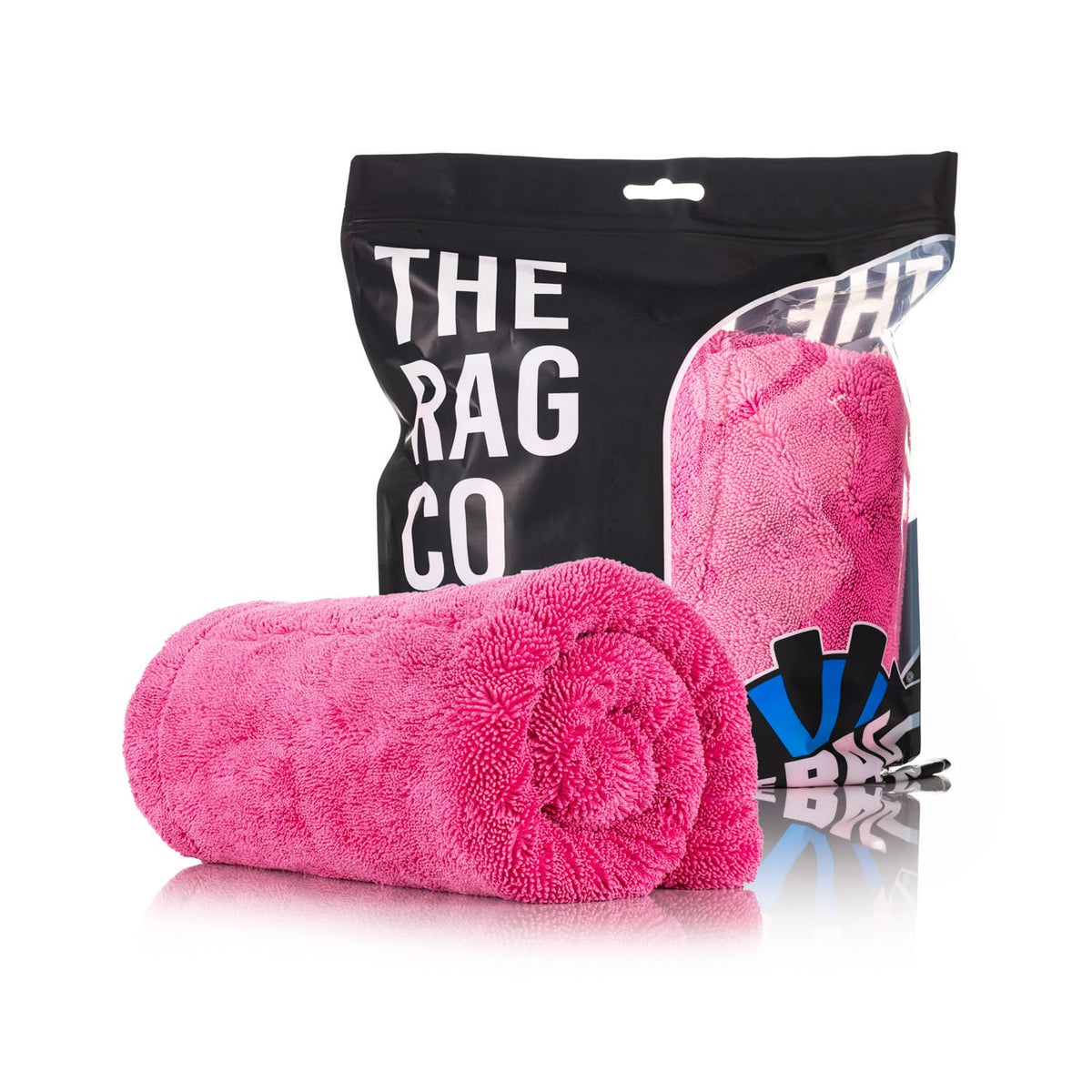 The Rag Company, The Liquid8r, Absorbent 70/30 Blend Microfiber Drying Towel for Cars, Trucks, and SUVs, Safe for Detailing, Scratch-Free, Twist Loop, 1100 GSM, 20x24 Inches, Aqua Blue/Grey