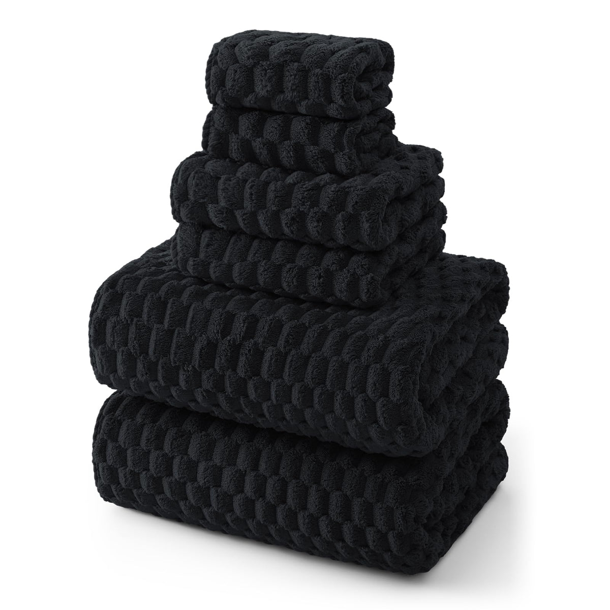 REDKISS 4 Pack Microfiber Bath Towels - Extra Large, Super Absorbent, Quick Dry Waffle Towels Set for Bathroom, Spa, Gym, and Travel - Luxury, Plush, 4 Multicolor