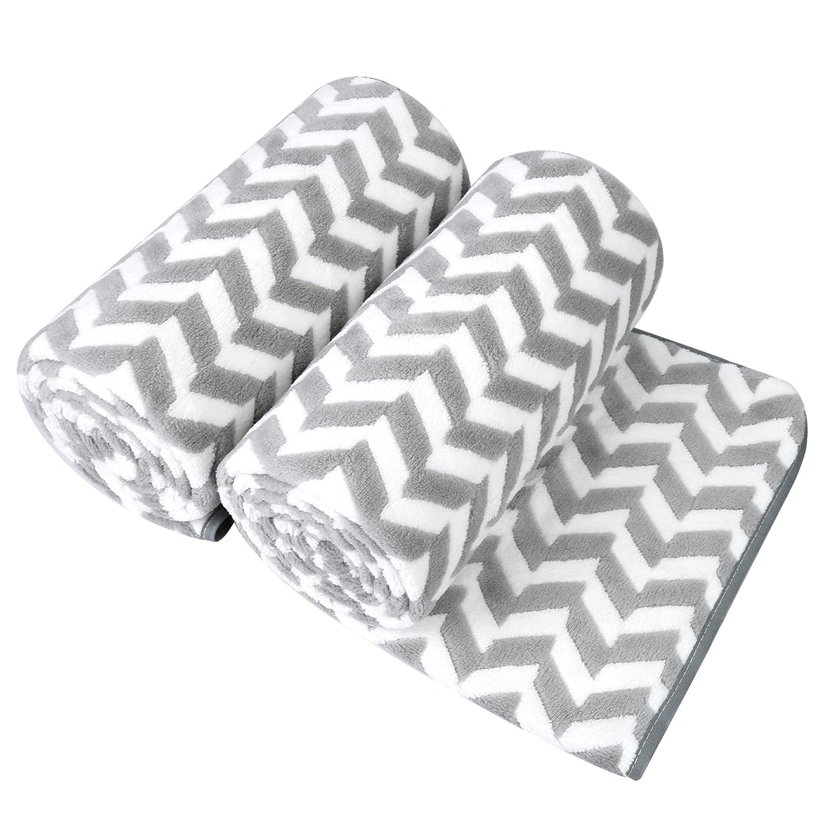 JML Microfiber Bath Towel with Hanging Loop, 2 Pack, 30" x 60", Grey