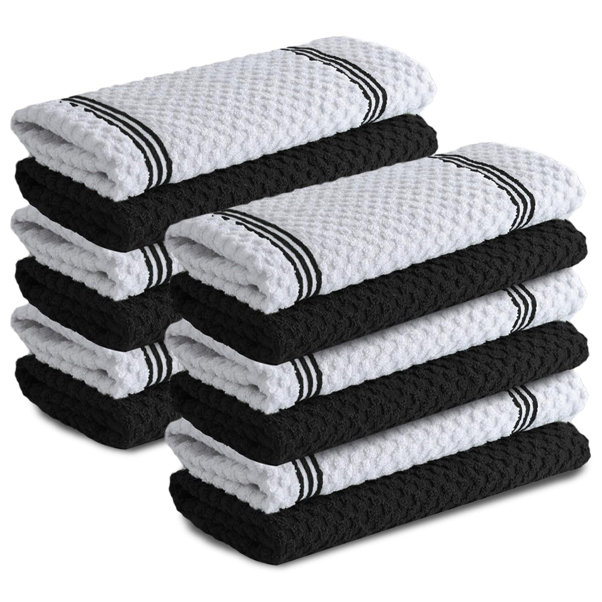 Infinitee Xclusives Kitchen Towels - 6 Pack - Cotton Dish Towel |15" x 25"|