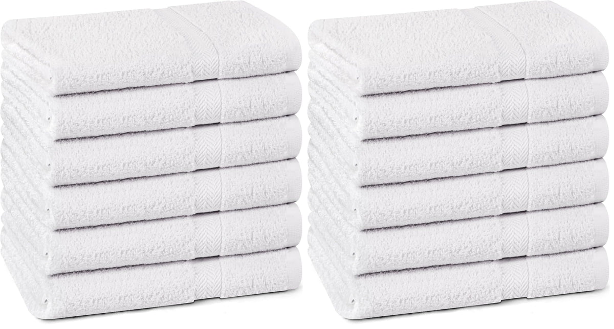 Towel and Linen Mart 100% Cotton Grey 6 Pack Medium Bath Towel Set, Quick Dry, Super Absorbent, Light Weight, Soft Feel, Premium Towels for Hotel, Spa and Bathroom (24 X 48 6 Pack, Grey)