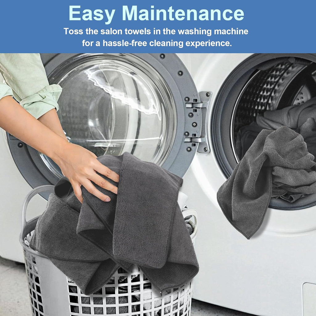 UNIMADE 24 Pack Gym Towels Set - Highly Absorbent Microfiber Salon Towels