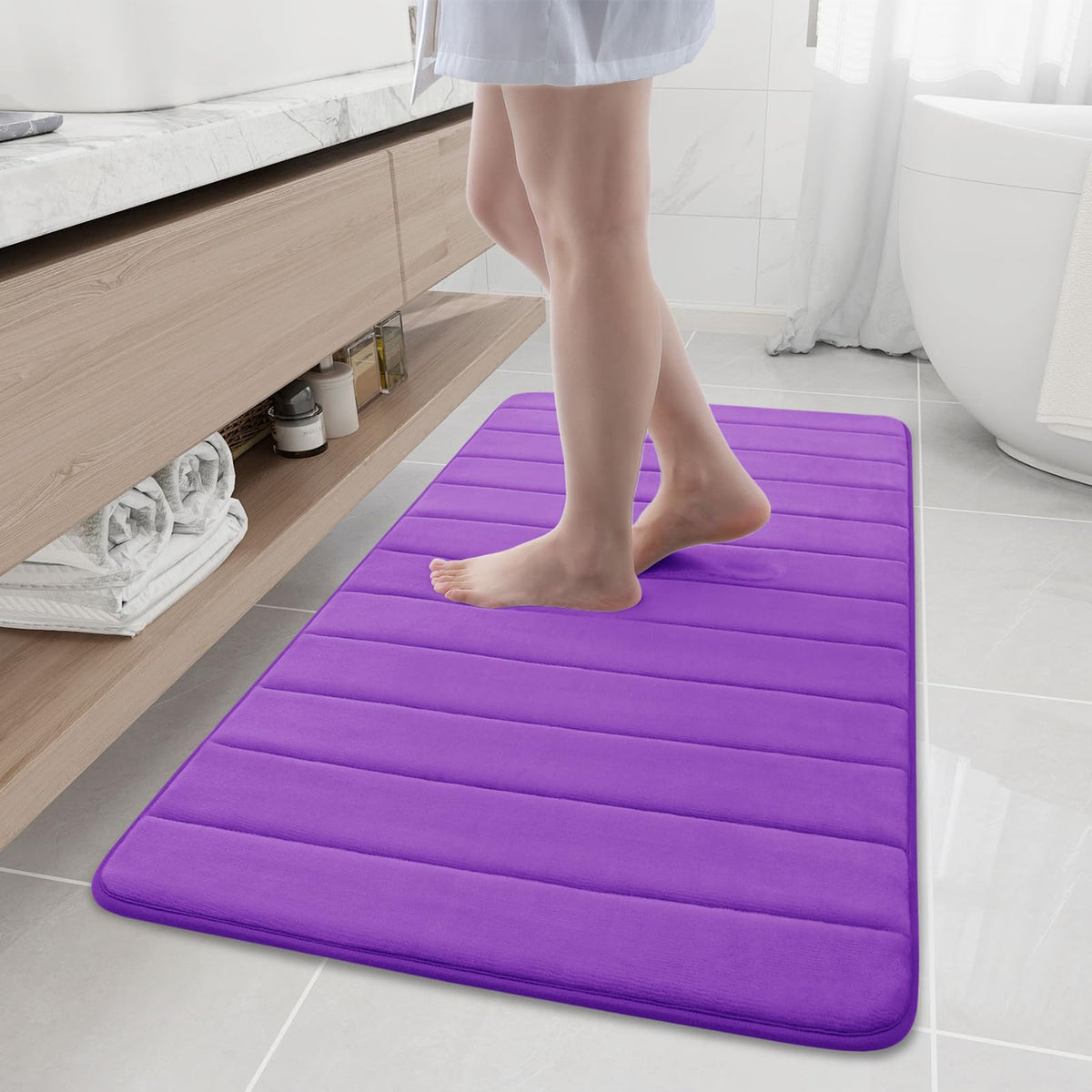 Buganda Memory Foam Bath Mat 30 x 20, Ultra Soft Absorbent Bathroom Rugs