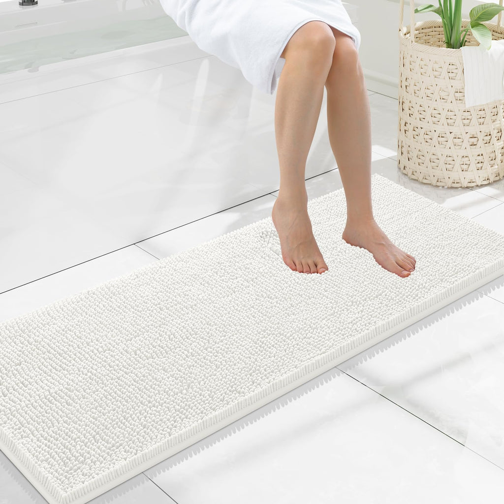 Smiry Bathroom Rugs 30X20, Luxury Chenille Extra Soft Absorbent Bath Mat