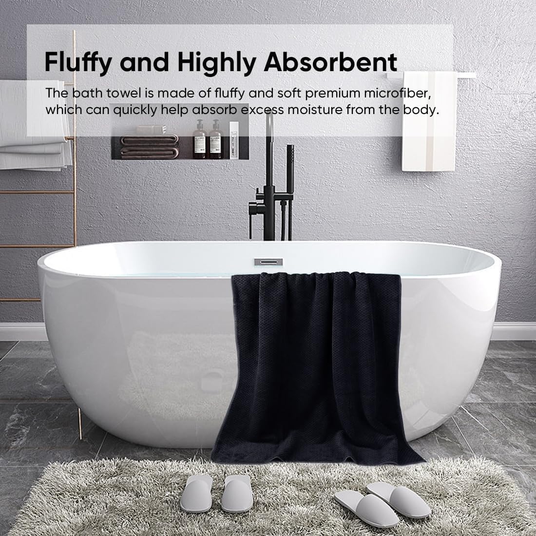 HOMEXCEL Bath Sheets 2PK, 35x70 in, Absorbent&Soft, Extra Large Bath Towel